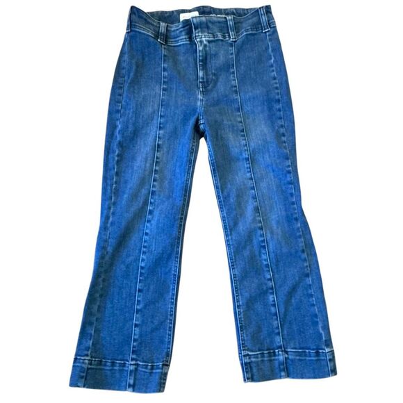 Anthropologie Pilcro 70’s the high rise slim crop seam front jeans 28 - Picture 3 of 15